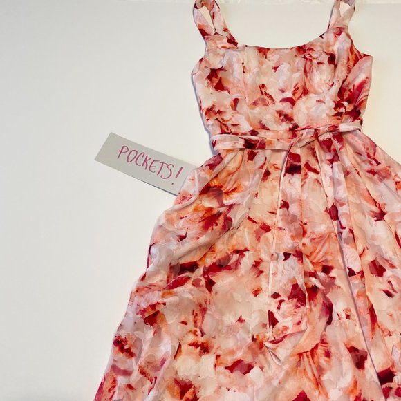 Dressbarn Luxe by Carmen Marc Valvo floral sleeveless aline dress Size 4 - Picture 10 of 16